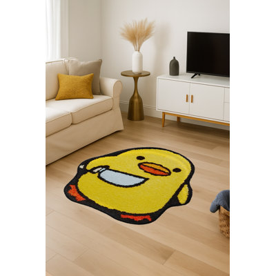 Tapis jaune tissé Mosso