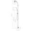 215cm H Metal Freestanding Outdoor Shower