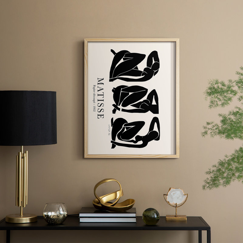 Matisse CCLXIV, reproduction d'art encadrée - bois massif, H 11 po x l 9 po, Naturel