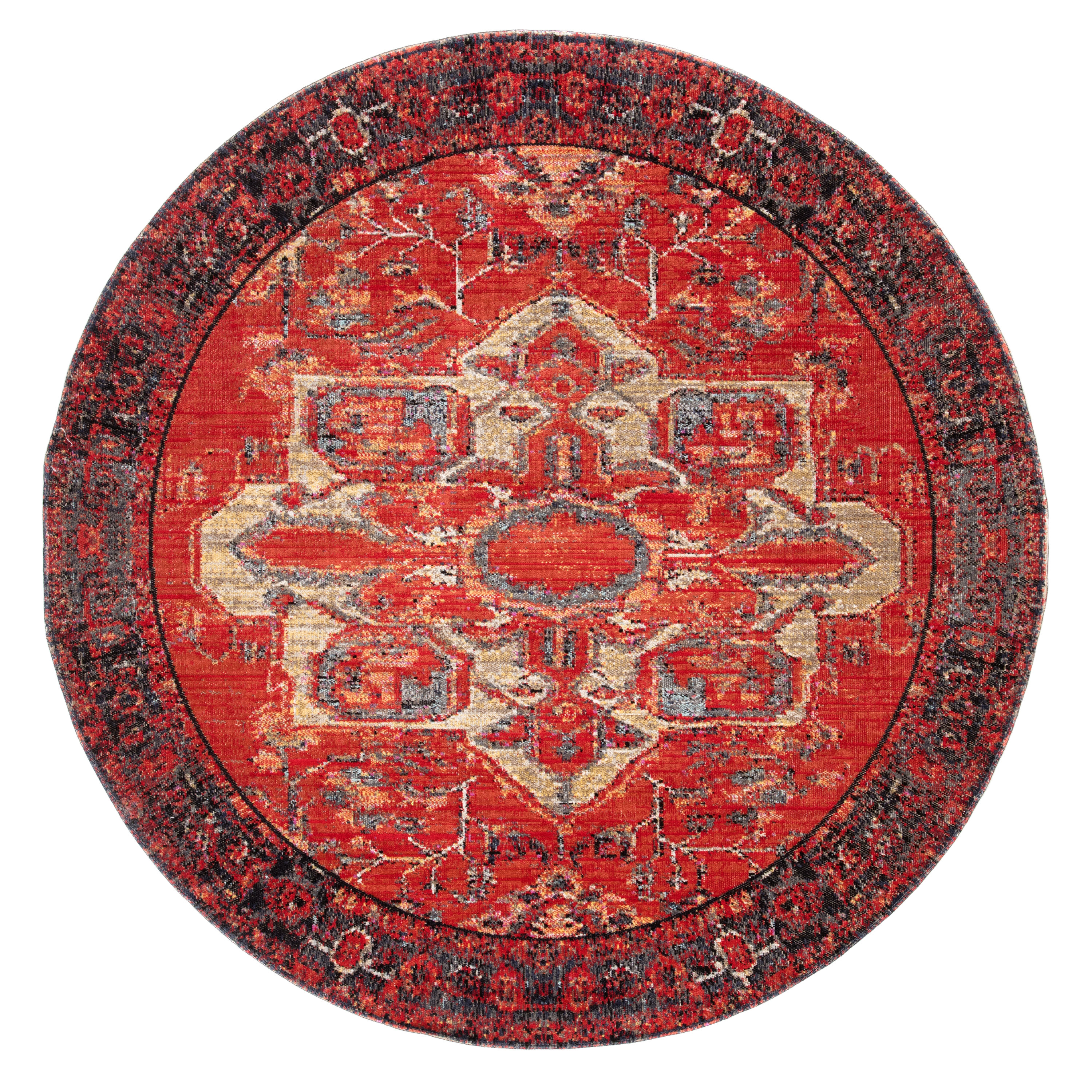 AllModern Oliver Oriental Red Indoor /Outdoor Area Rug & Reviews | Wayfair