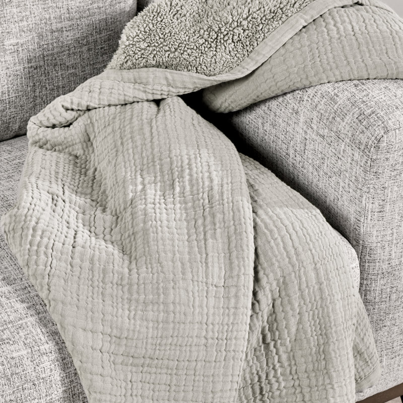 Tc Cotton Linen Blend 50"x70" Throw Blanket