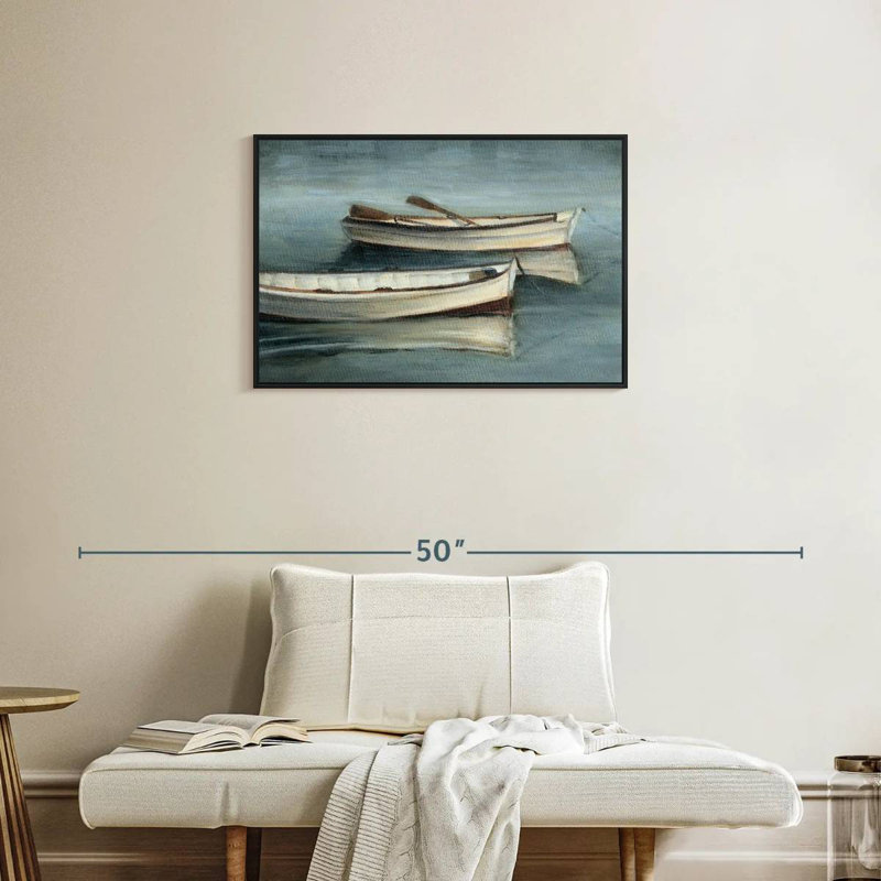 Petites eaux calmes I, Cadre flottant noir, 31 po x 21 po