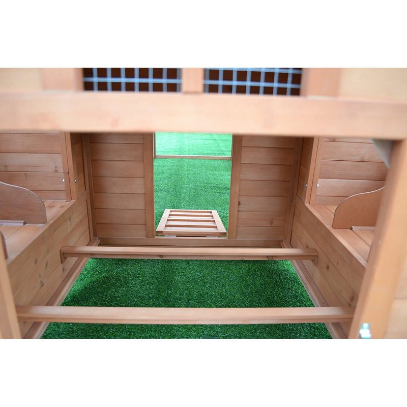 Analysa 34 Square Feet Chicken Coop with Chicken Run For Up To 8 Chickens
