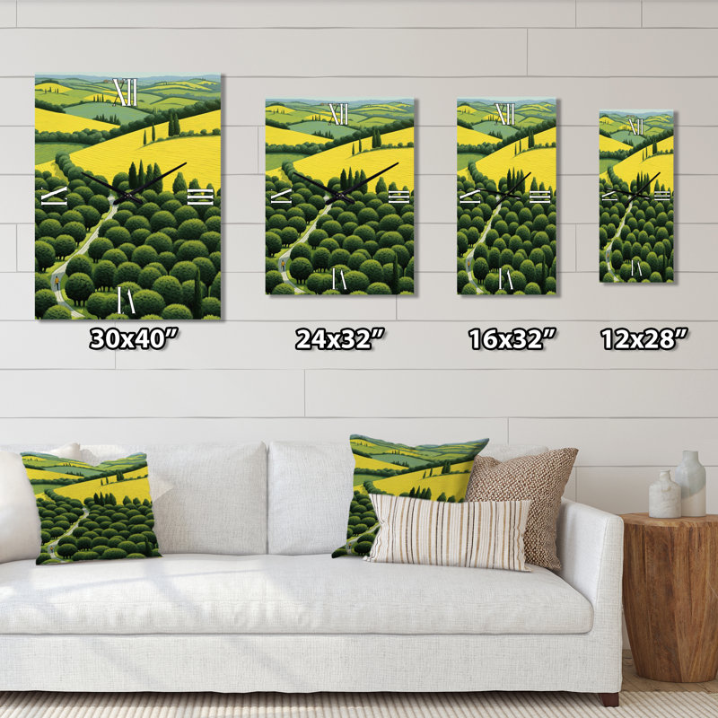 Horloge murale moderne Green Vision Valley, Moyen