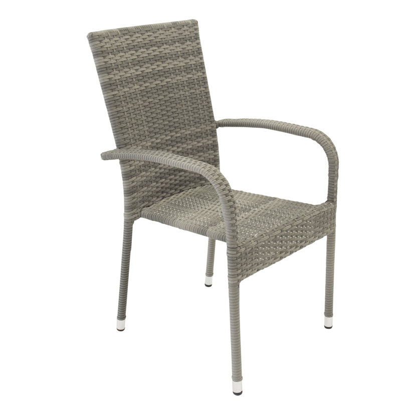 Newson Stacking Patio Dining Armchair with Cushion