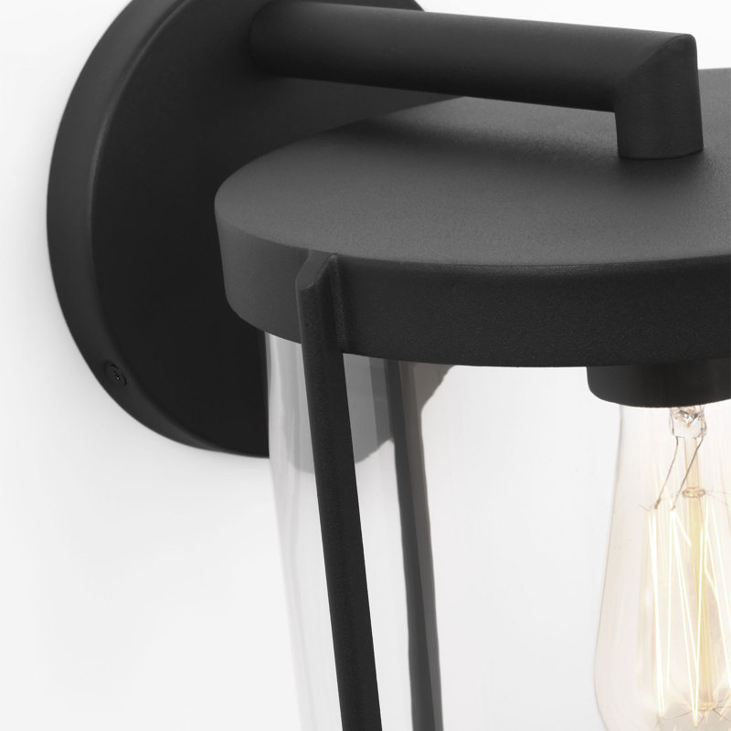 Luning Extra Large Lantern from Generation Lighting , Clear, Textured Black