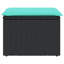 Tabouret de patio avec coussin en polyuréthane noir 21,7 po x 21,7 po x 14,6 po Ebern Designs