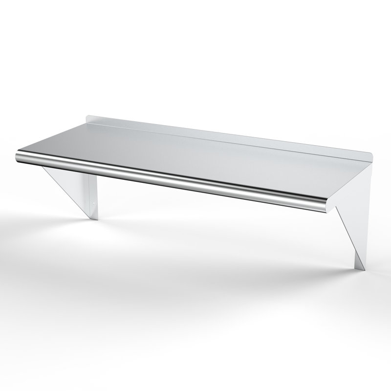 Tablette murale en acier inoxydable Amgood, H 13 po x l 48 po x P 14 po