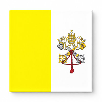 Vatican City Flag — Holy See Papal Emblem Canvas Wall Art