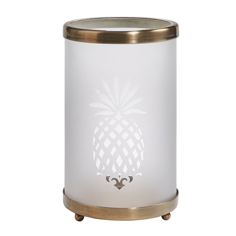 7.25'' H Iron And Glass Tabletop Pillar