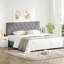 Tête de lit tapissier à hauteur réglable, grand lit pliable gris clair-2097011763-2097011773