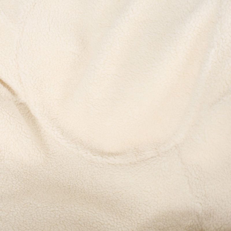 Fauteuil à billes arrondi Kavel, Tissu crème