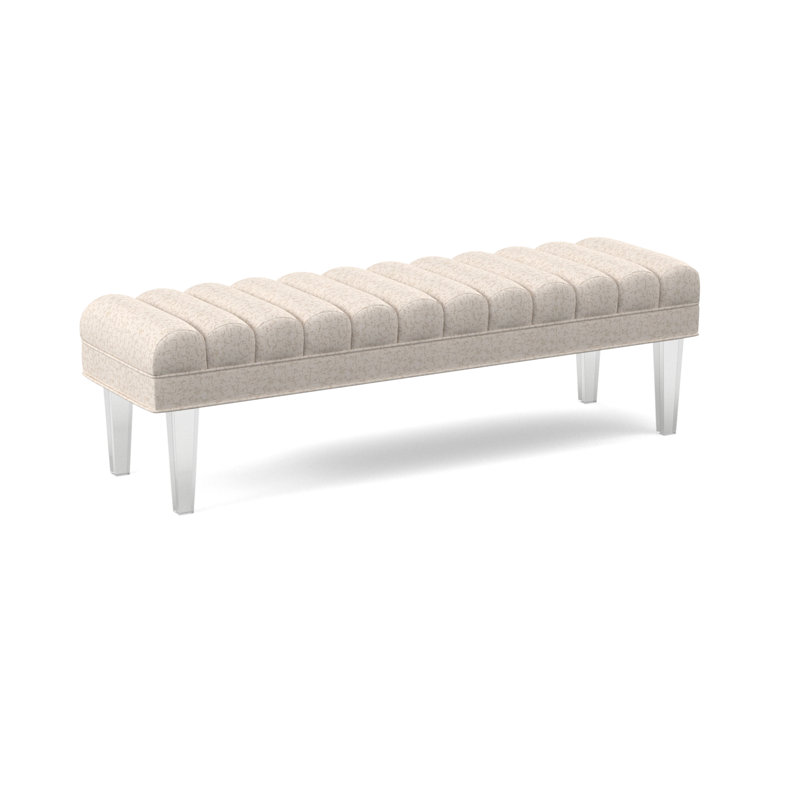 Lana Upholstered Bench, 18" H x 60" W x 18"D, Margaret Uniform Polyester Blend