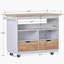 Îlot de cuisine mobile avec chariot de cuisine, chariot de cuisine avec 2 tiroirs, armoire de table-1337151842-1337151843