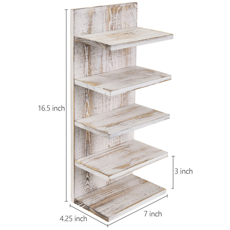 Cavedon Solid Wood Wall Mounted Jewelry Box, Whitewashed
