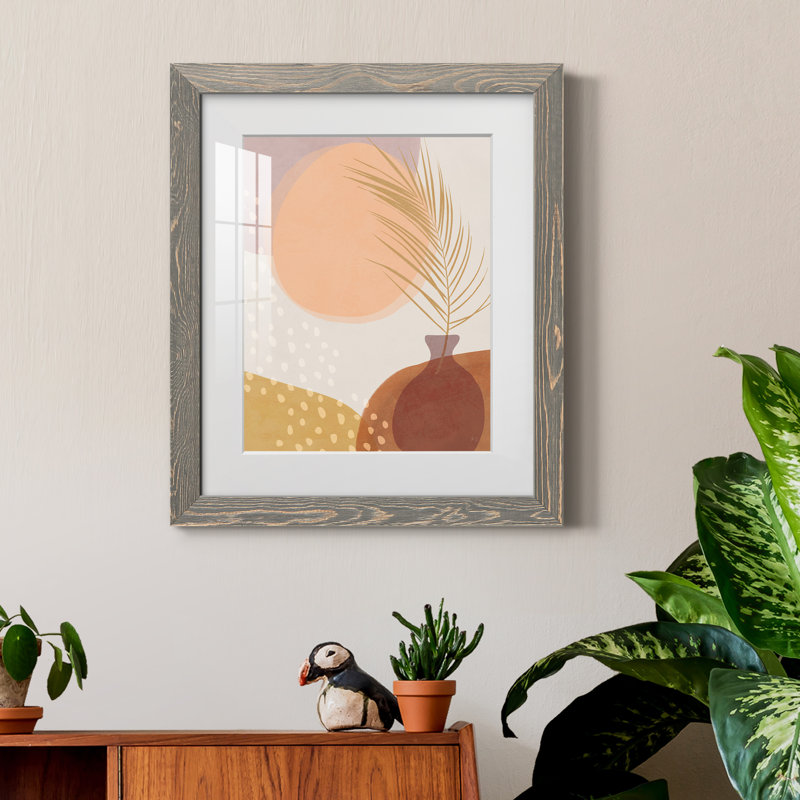 Sedona Sunset - peinture encadrée, H 20 po x l 17 po x P 1,5 po, Cadre en papier gris