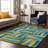 Premium Machine Washable Collett AMF1012 Squares Rug-627059258
