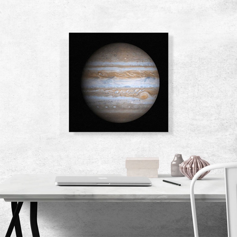 Planète Jupiter, cinquième planète du soleil - reproduction de photo sur toile tendue, H 18 po x l 18 po x 1,5 po
