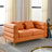 60Inch Oversized 2 Seater Sectional Sofa, Living Room Comfort Fabric Sectional Sofa-Deep Seating Sectional Sofa, Soft Sitting With 2 Pillows For Living Room, Bedroom, Office-957454741-957454743