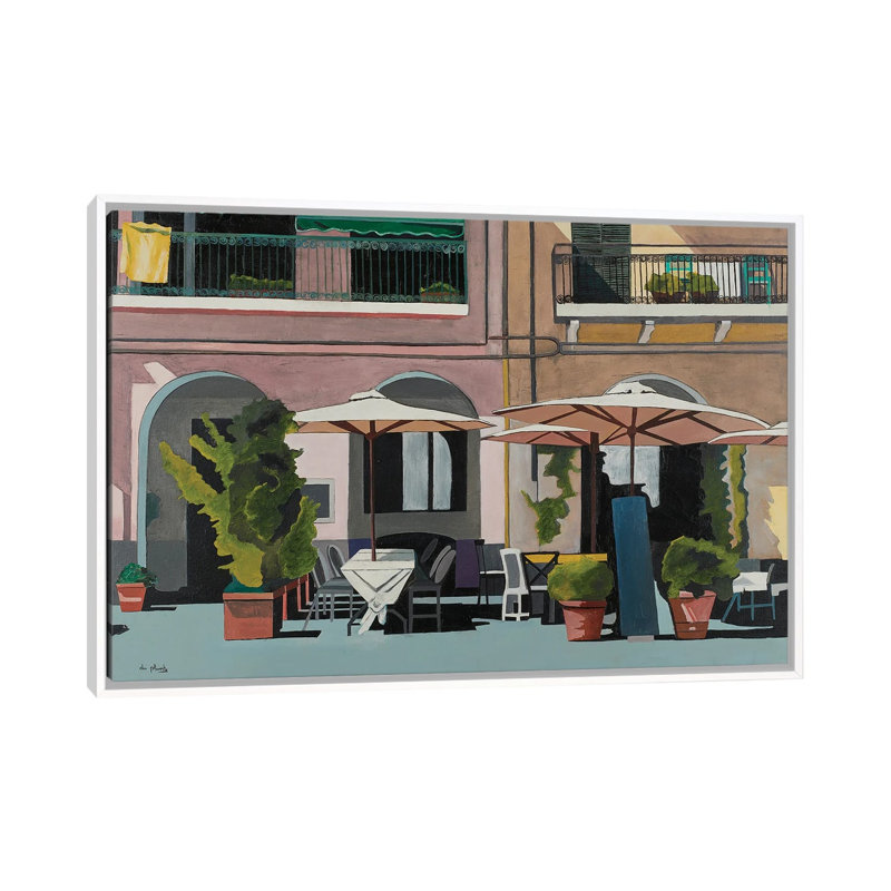 Imperia, Italy, No Mat, White Floater Framed Canvas, 18" H x 26" W x 1.5" D