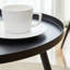 Mobilier d'extérieur 3 pièces avec table basse ronde et 2 chaises pivotantes en rotin