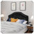 Tufted Upholstered Headboard Metal Legs Nailhead Trim Adjustable,Queen-2109433791