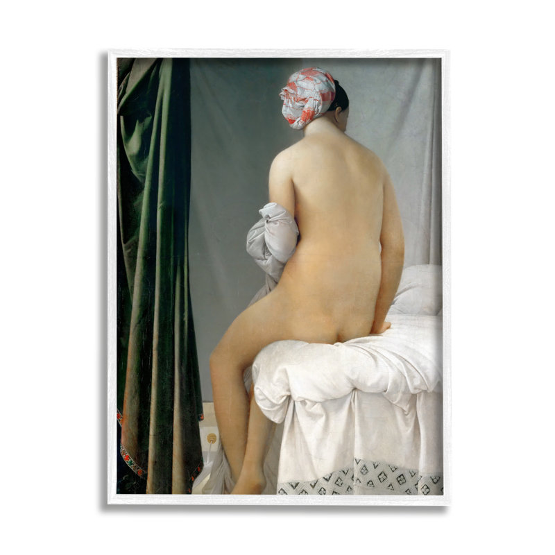 «La Baigneuse Valpincon» par Jean Auguste Dominique Ingres Bather par One1000paintings - peinture sur toile à cadre flottant
