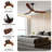 3 - Blade Modern Solid Wood Ceiling Fan With Light And Remote Control-190858502-190858503