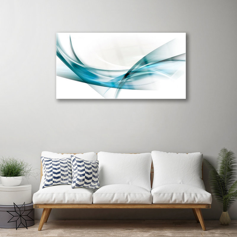 Art Abstract Lines - No Frame Print on Glass