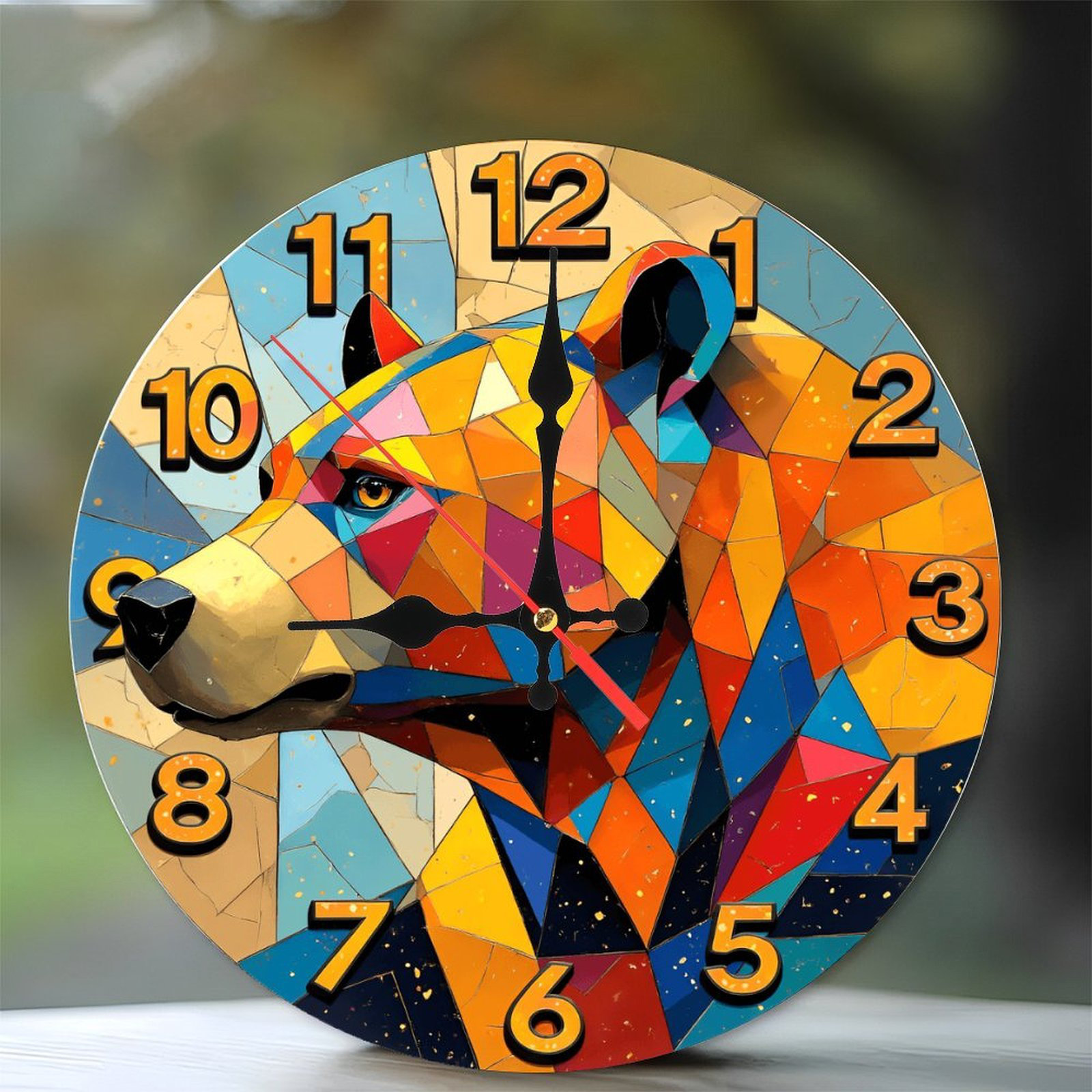 Ivy Bronx Colorful Bear Clock | Wayfair