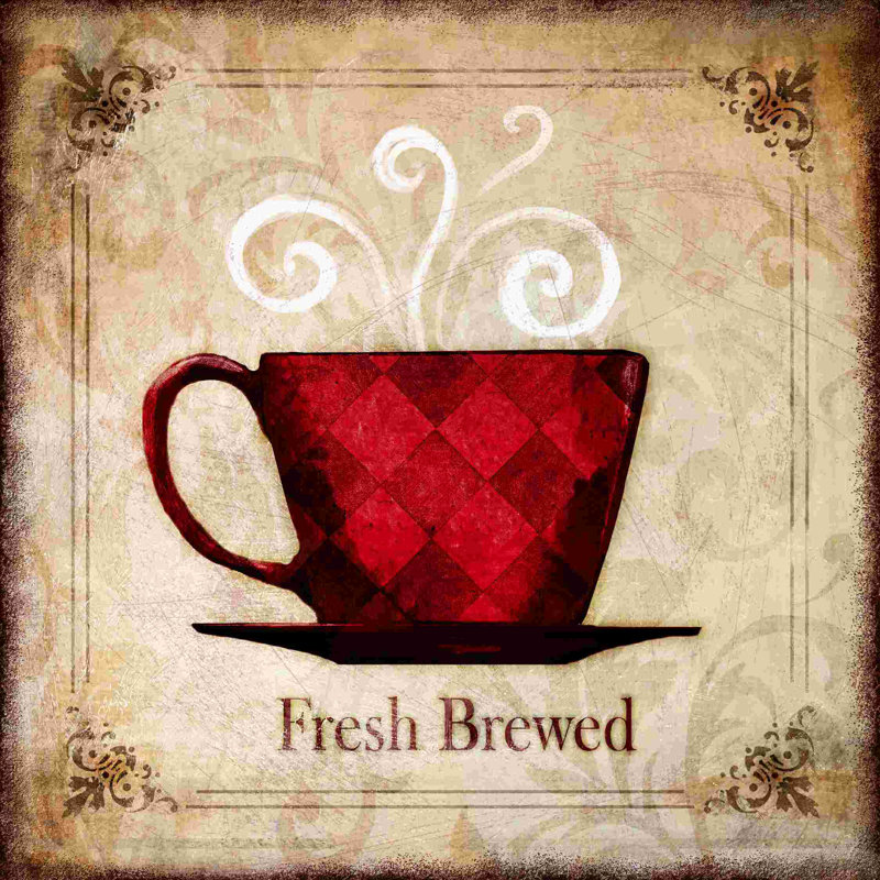 «Fresh Coffee 2», impression sur toile tendue, L 30 po x H 30 po