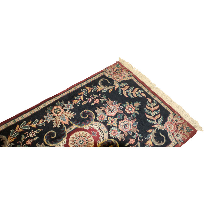 Hand Knotted Wool Area Rug in Multi