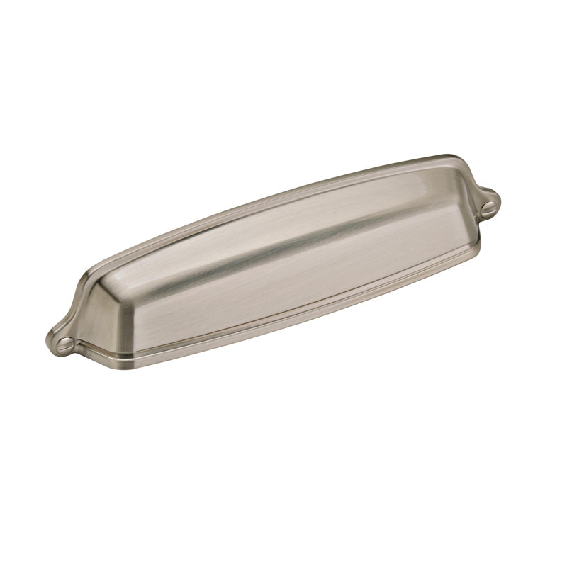 Poignée coquille 5 1/16 po Stature, Nickel satiné