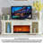 European-style solid wood electric simulated fire heating fireplace