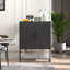 Buffet robuste en métal avec 2 tablettes