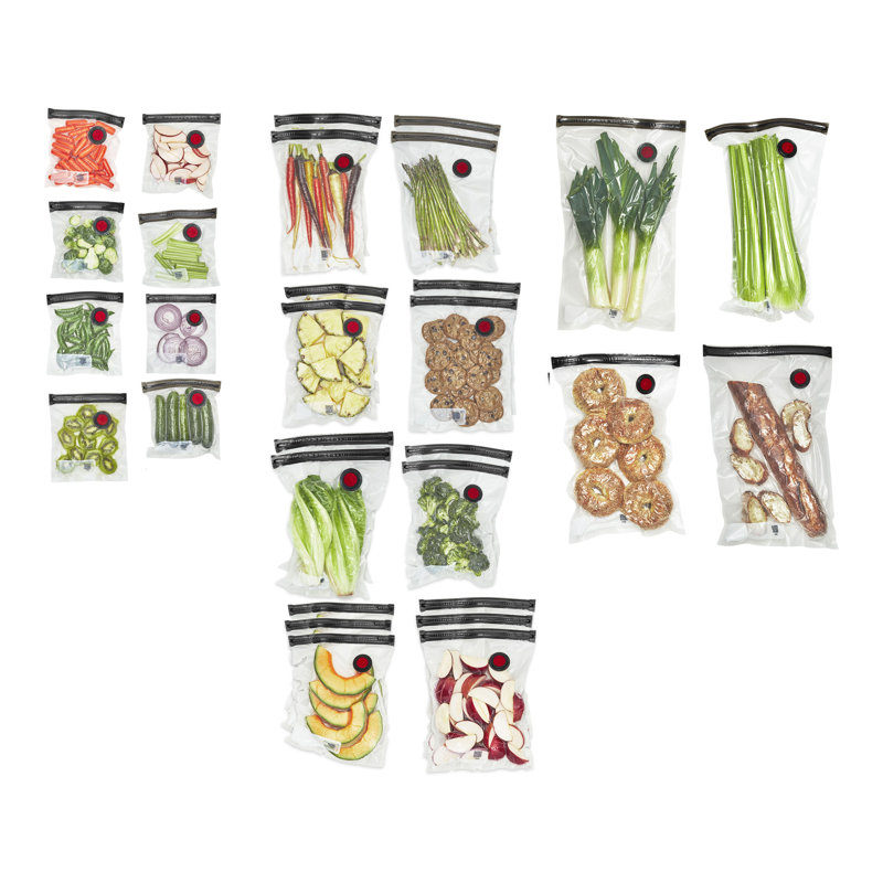 ZWILLING Fresh & Save 30-Pc Assorted Sizes Vacuum Sealer Bags, Reusable Sous Vide Bags