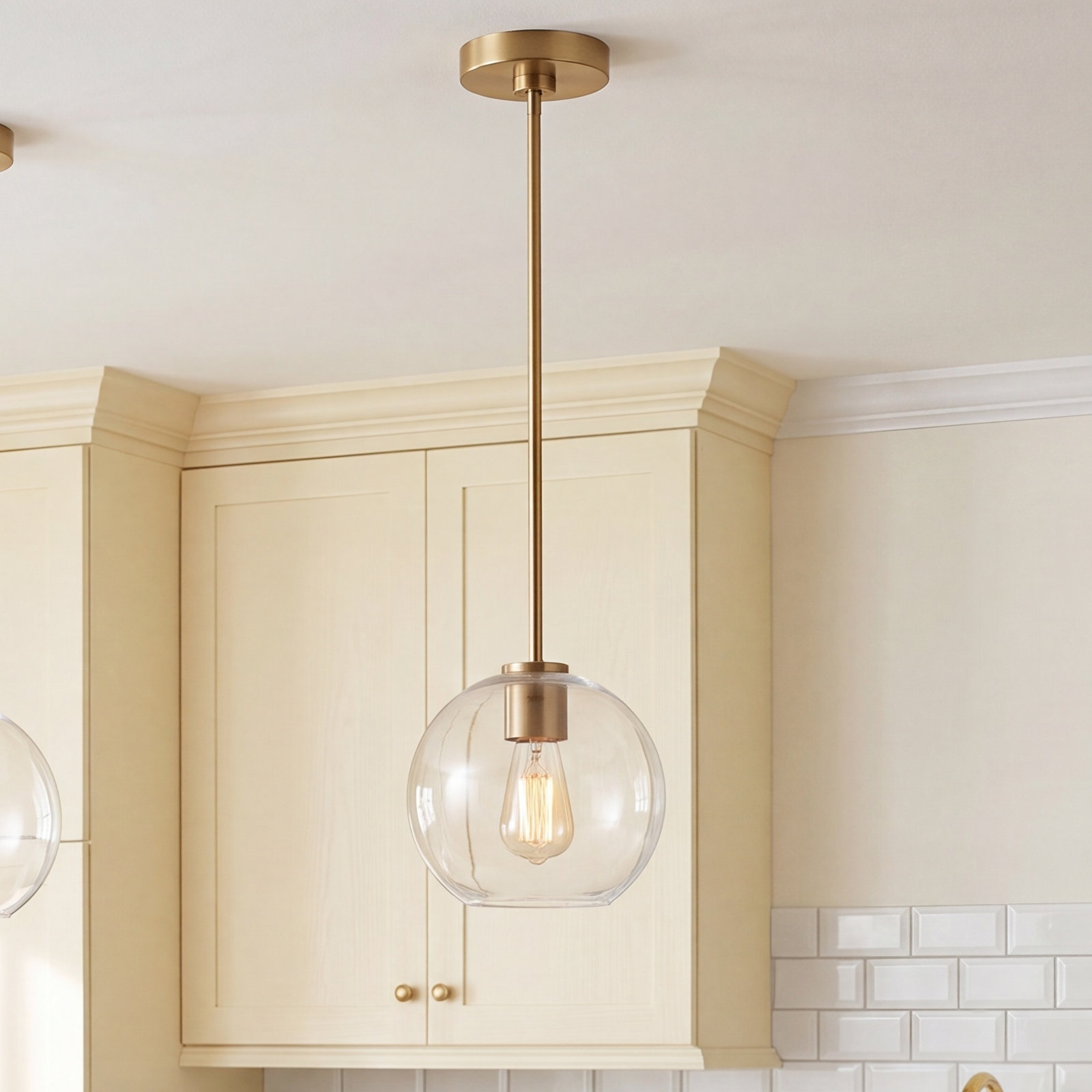 Childerley Dimmable Single Light Pendant, Gold