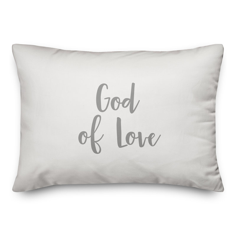  Coussin God of Love, Gris / blanc