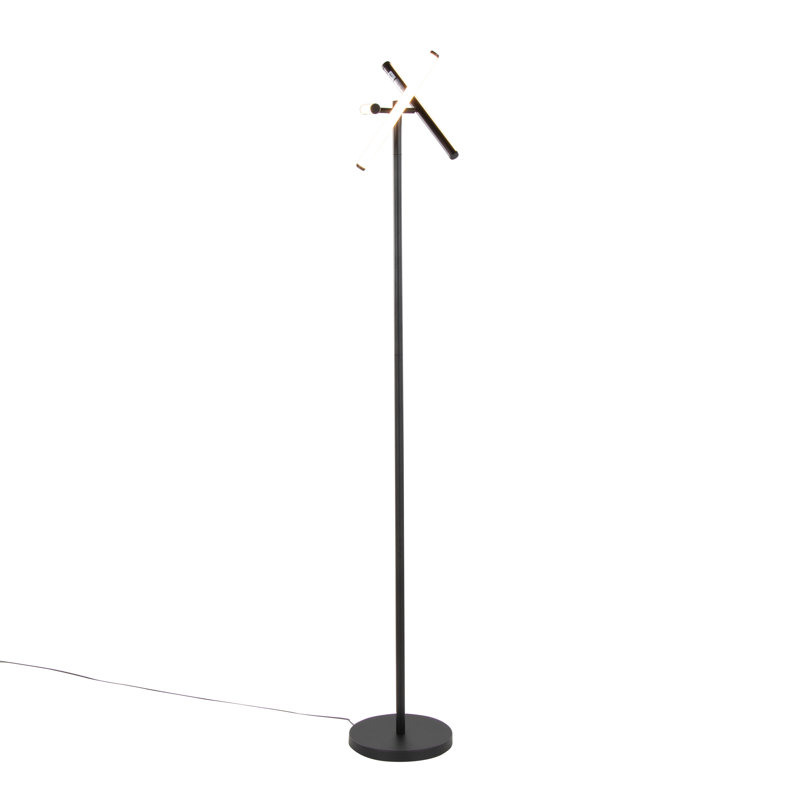 Icicle 65" Swivel Floor Lamp, Black, Black