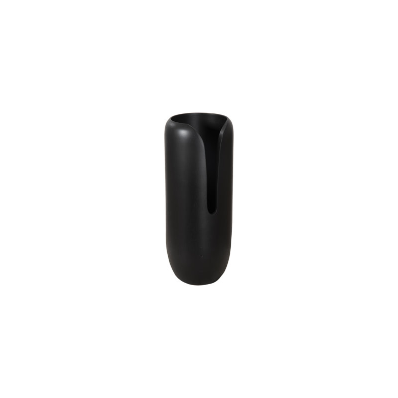 Vase en bois Interval, H 15 po x l 6 po x P 6 po, Noir