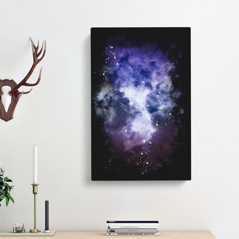 Purple Clouds - Wrapped Canvas Print, 50cm H x 35cm W x 3cm D
