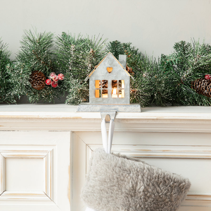 Galvanized House Stocking Holder