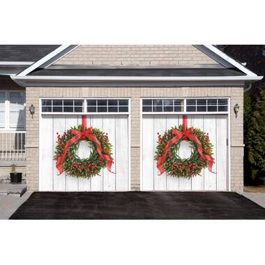 The Holiday Aisle® Christmas Wreath Garage Banner Door Mural & Reviews