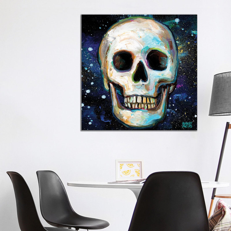 Galactic Skull II by Robert Phelps - Wrapped Canvas Print, 93.98 cm H x 93.98 cm W x 1.91 cm D