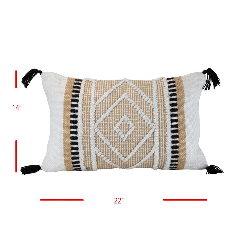 Dakota Fields Tassels Indoor/Outdoor Throw Pillow & Reviews | Wayfair