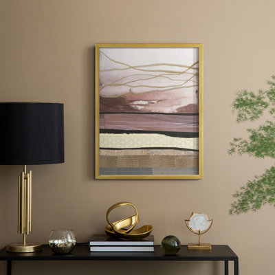 Waves of Collage II, reproduction encadrée - bois massif