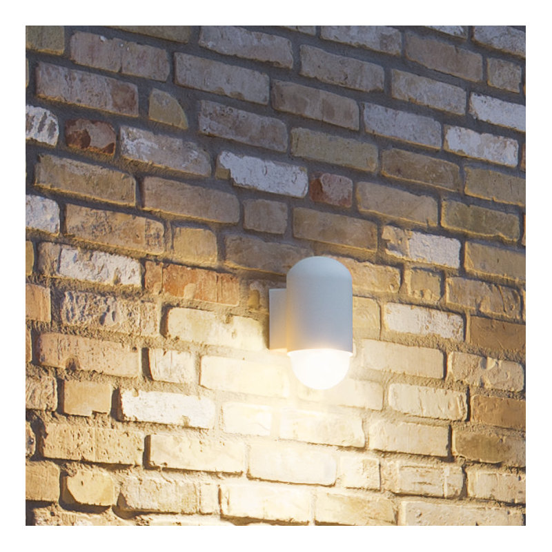 Integrated LED Outdoor Armed Sconce, White