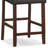 Jennifer Home Upholstered Back Stool with Wood Base for Kitchen-86625587-87378904