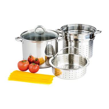 18/10 Stainless Steel 9Â½ Pasta Insert for Tramontina Gourmet 8-qt.  Tri-Ply Clad Stock Pot, One Size, Silver - Yahoo Shopping