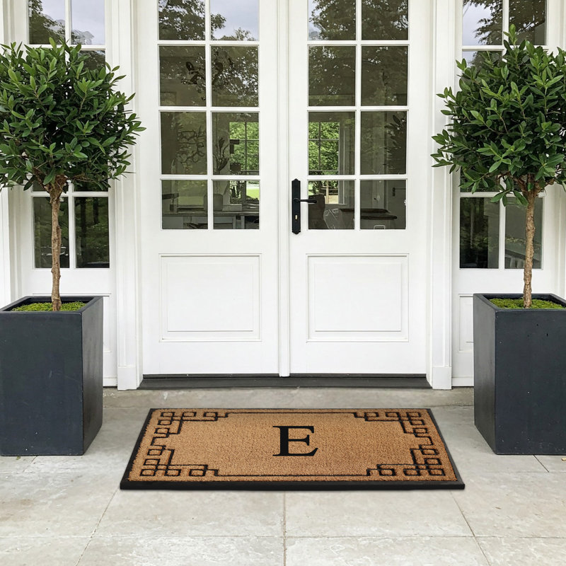 Tapis d'entrée antidérapant Monogram, L 30 po x L 48 po, E